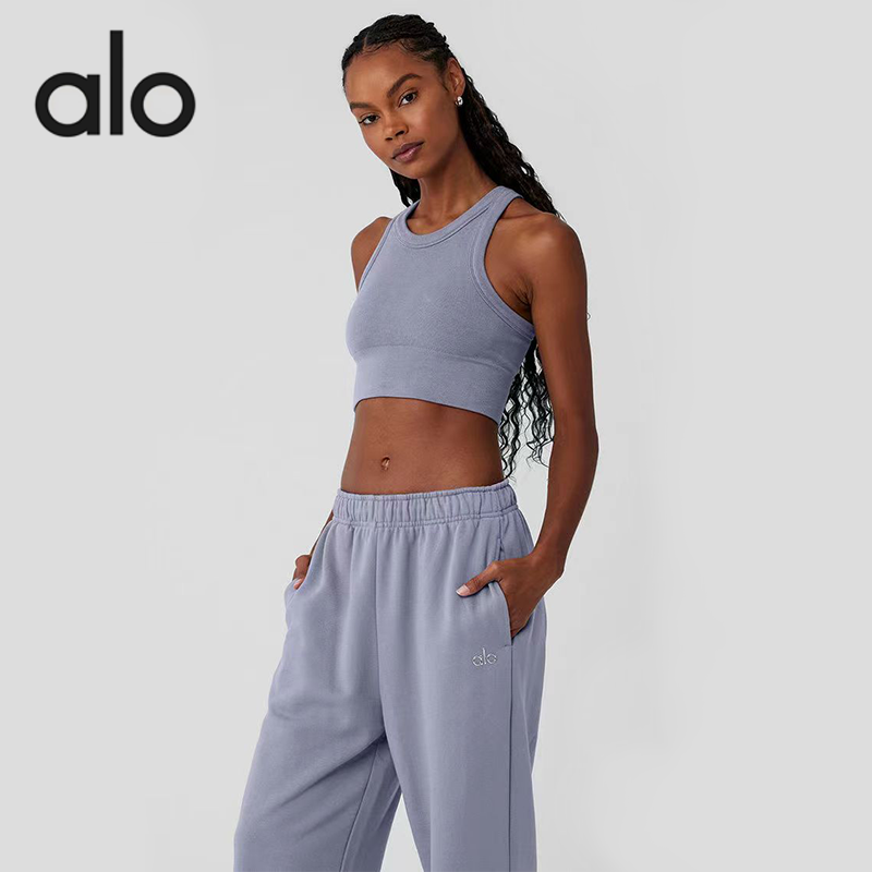 Alo Yoga Seamless Nude Feel Turtleneck Yoga Vest with Chest Pad Bubble Wrap Push-up High Intensity Exercise Intimates Outwear