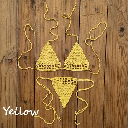 European and American Hot Sunbath Crochet Bikini Micro Swimsuit Micro Swimwear Bikini