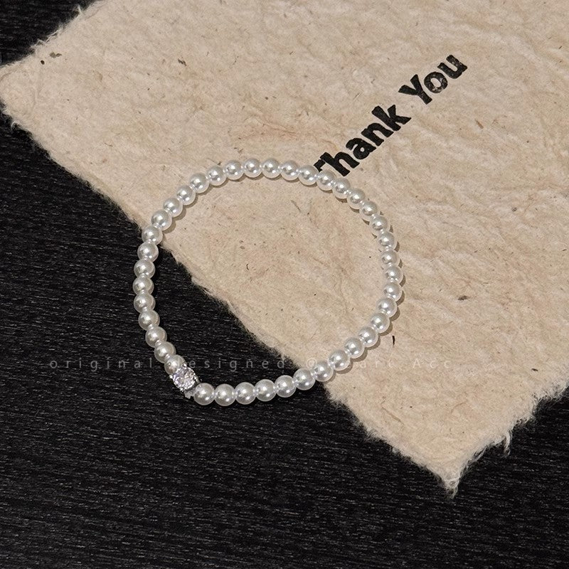 Easiest for Match Fancy Pearl Bracelet Women's New Chinese Style Chinese Ancient Style Obsidian Beaded Bracelet Crystal Bracelet Bracelet