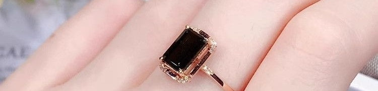 Year of Birth Small Bench Stylish Fashion Green Tourmaline Ring Women's S925 Silver Plated Diamond Emerald Exquisite Gift