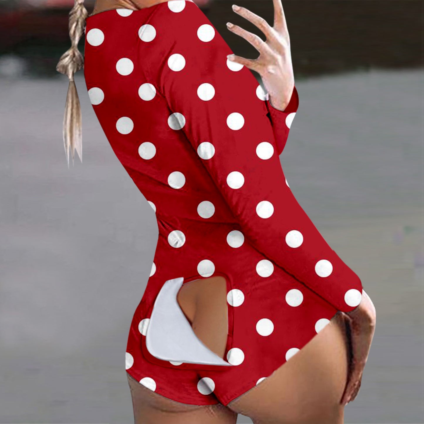 Butterfly Print Short Jumpsuits Pijamas Women Button Flap Se