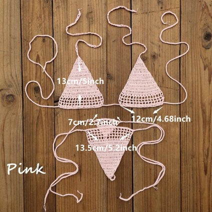 European and American Hot Sunbath Crochet Bikini Micro Swimsuit Micro Swimwear Bikini