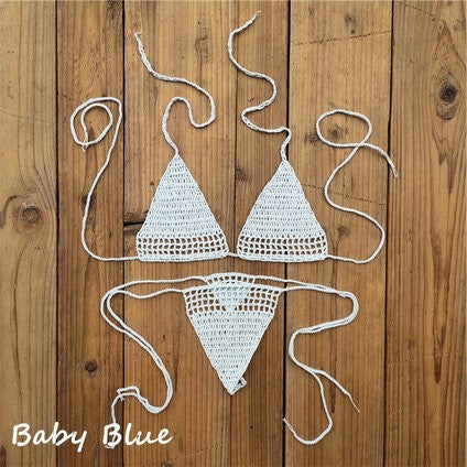 European and American Hot Sunbath Crochet Bikini Micro Swimsuit Micro Swimwear Bikini