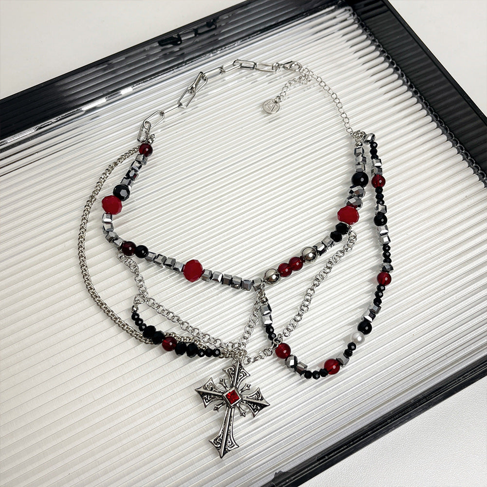 Retro Cross Necklace Choker