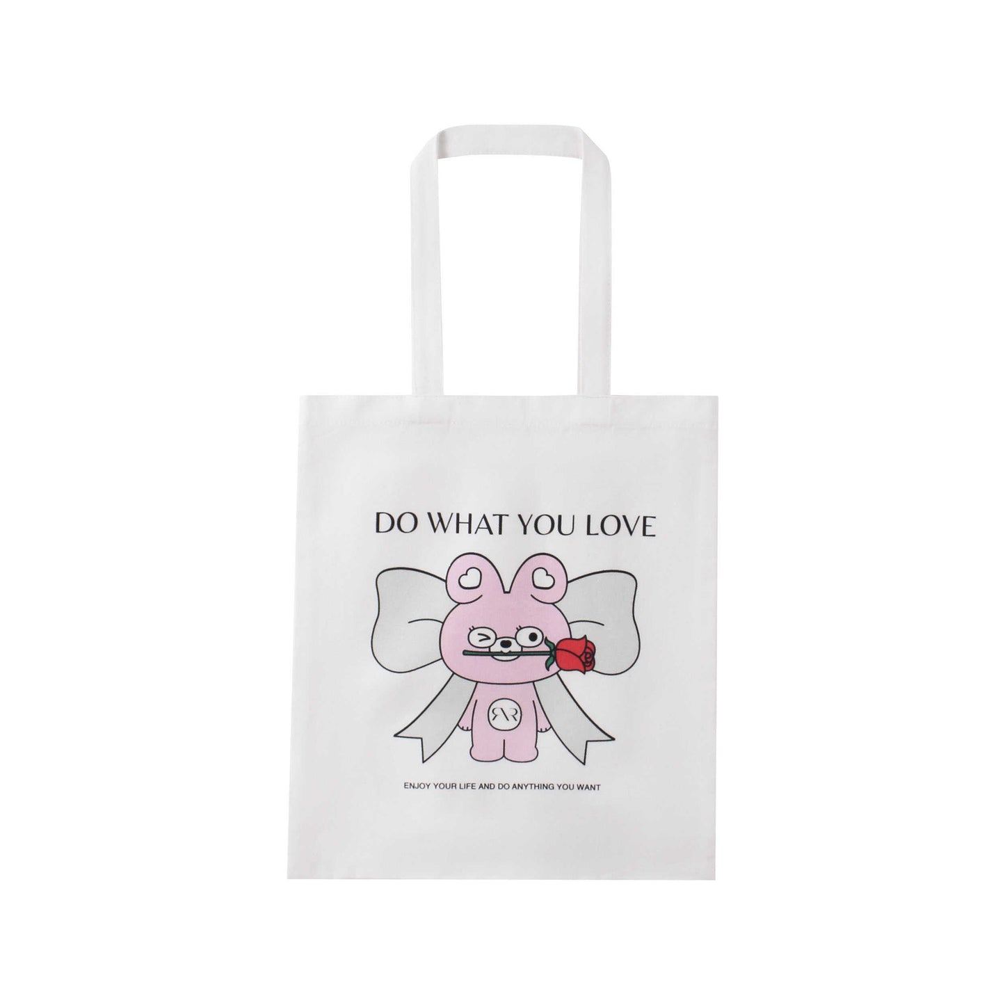 Cute Rabbit Printed Canvas Bag Single Shoulder Bag Eco-friendly Shopping