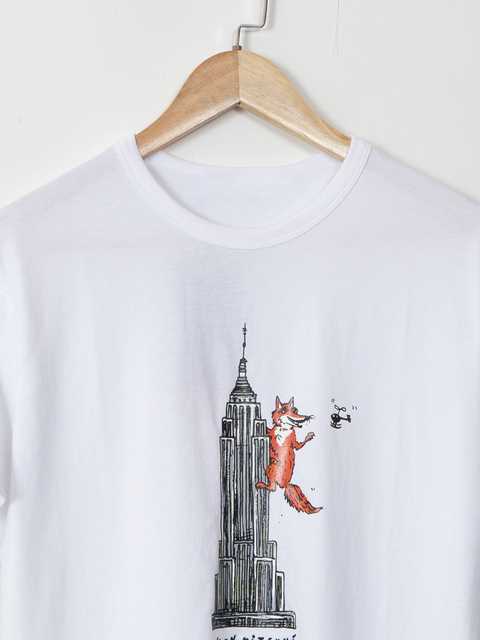 Rowling Women Fox Print Graphic Tees Summer O Neck Short Sle
