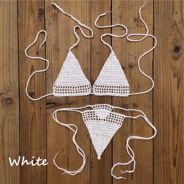 European and American Hot Sunbath Crochet Bikini Micro Swimsuit Micro Swimwear Bikini
