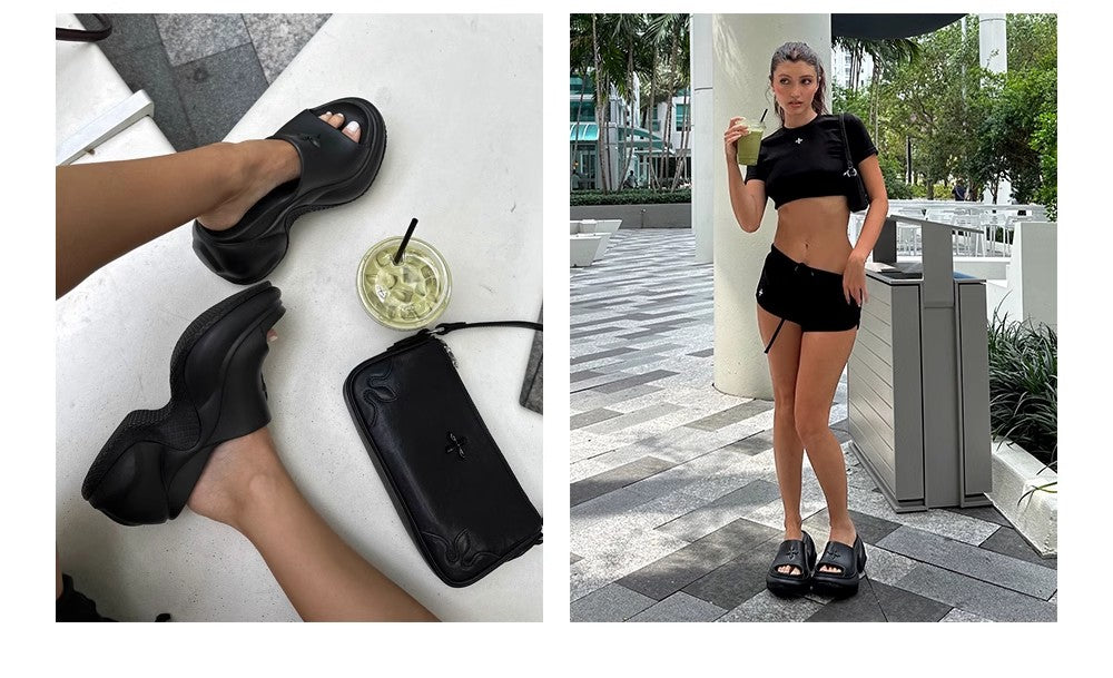 Cruciate Flower Sports Slippers