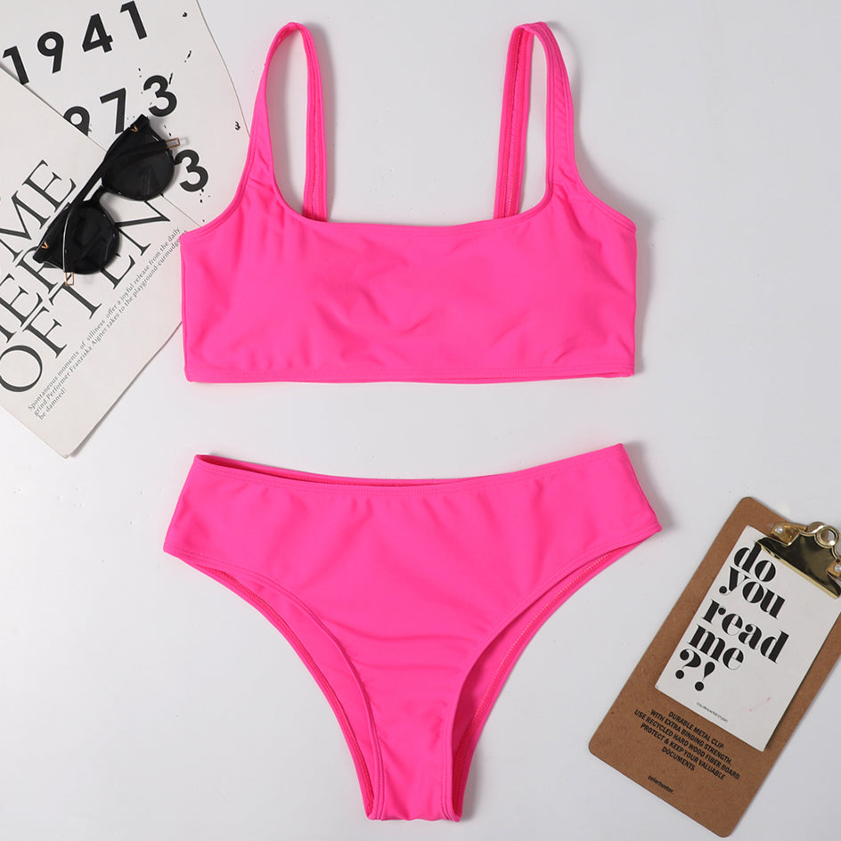 High Waist Bikini Sexy Black Swimwear Women Swimsuit Hi