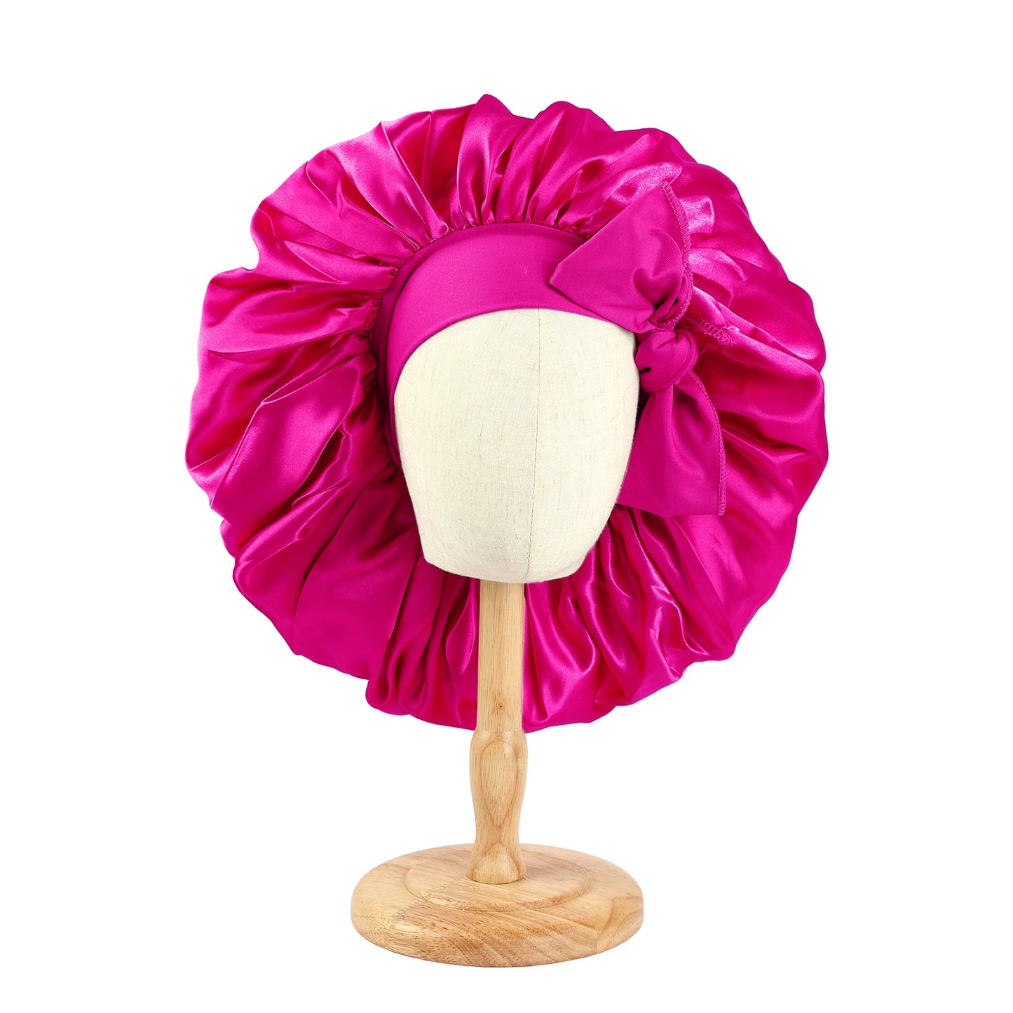 Jumbo Satin Bonnet Hair Bonnet For Sleeping, Reusable Adjusting Hair Care Wrap Cap Sleep Caps For Women