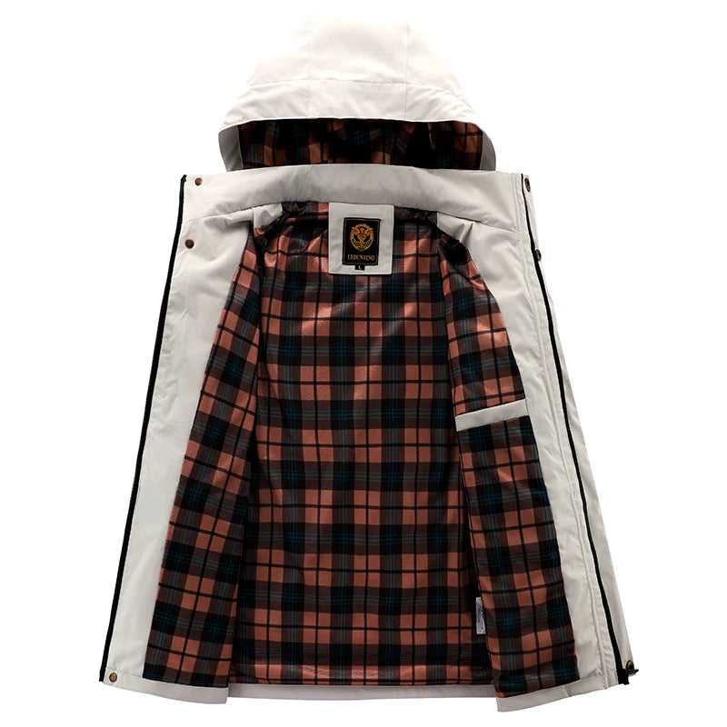 Men Outdoor Jacket Spring Autumn New Windbreaker Hooded Coat Men Brand Outwear Clothing Fashion Waterproof Casual Jacket Men