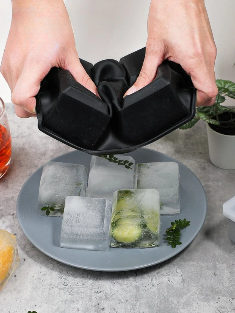 Ice Cube Tray Mold Food Grade Silicone Ice Hockey Mold DIY Whiskey Bar Ice Ball Making Mould Kitchen Gadgets IceCream Mold
