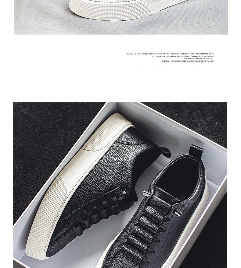 White Sneakers for Men Fashion Casual Lace Up Round Toe Flat mens Running Sport Shoes Zapatillas Deportivas Hombre 2025