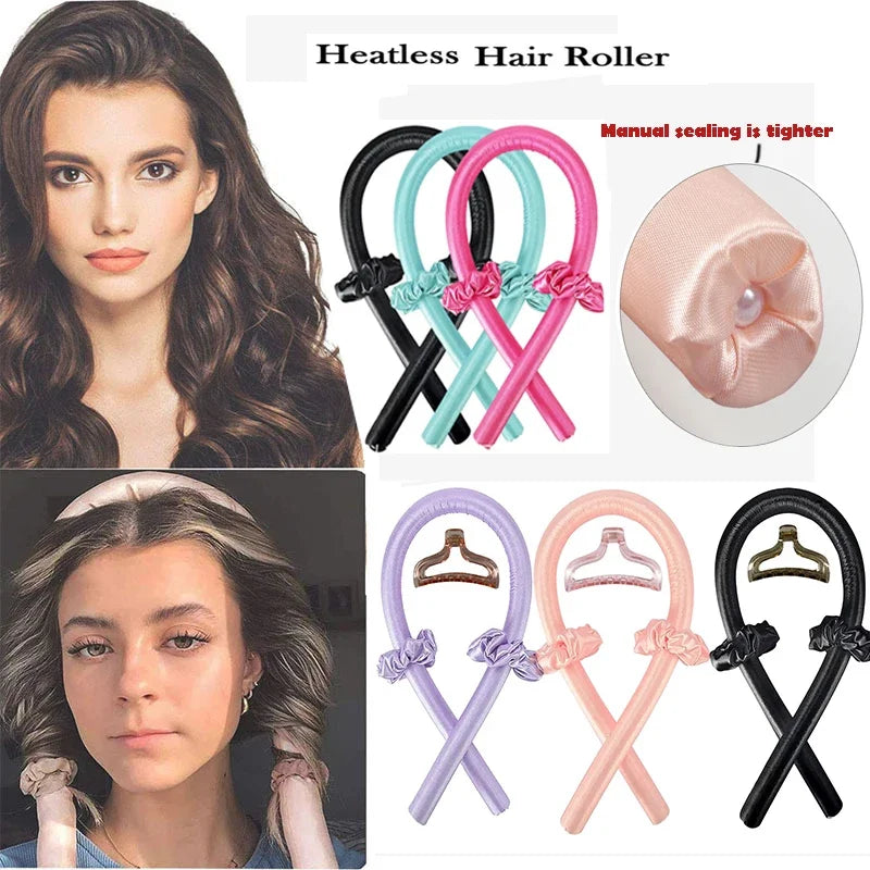 Heatless Hair Curler Curly Hair No Heat Curly Hair Products Satin Silk Headband Overnight Hair Styling Tools boucleur cheveux