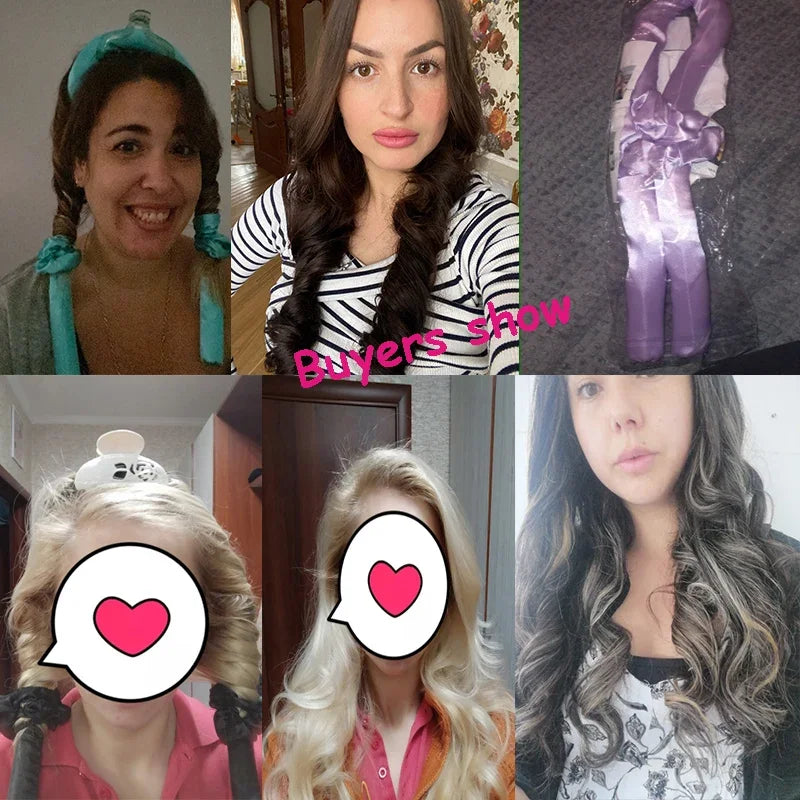 Heatless Hair Curler Curly Hair No Heat Curly Hair Products Satin Silk Headband Overnight Hair Styling Tools boucleur cheveux