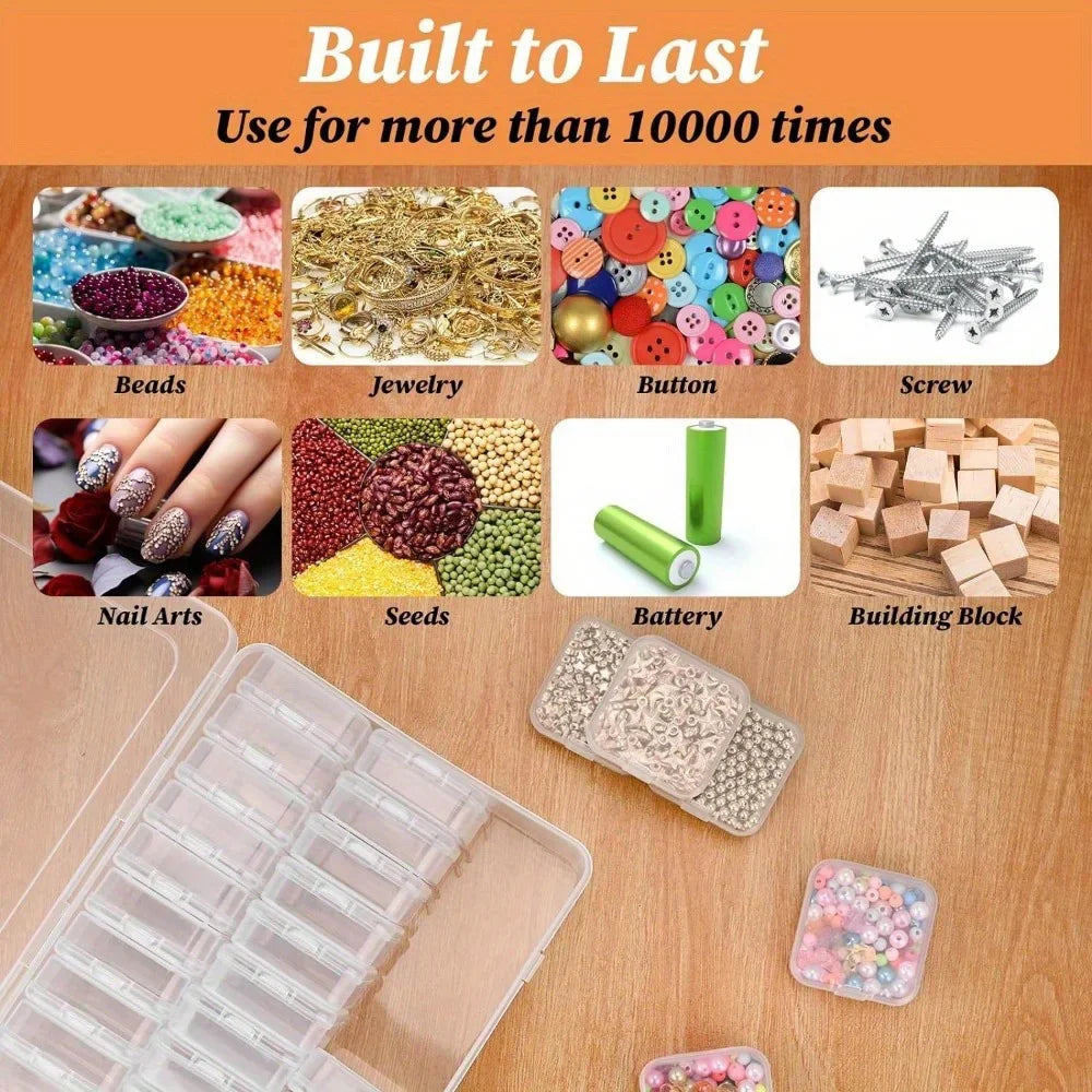 DIY Diamond Painting Embroidery Storage Box, Nail Art Jewelry Rhinestone Mosaic Storage Container Multifunctional Storage Box