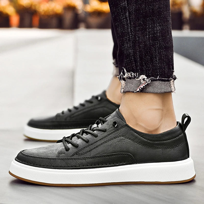 Italian Brand Men's Genuine Leather Shoes Comfortable Soft Sole Insole 6 Centimeters Men's Casual Oxford Shoes Outdoor Sneakers