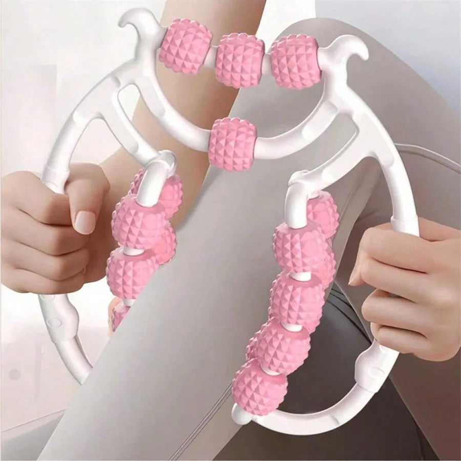 Circular Leg Clamps-360 Degree Muscle Roller Massager Muscle Roller Neck Arm Leg Muscle Relax Massager Sports Yoga