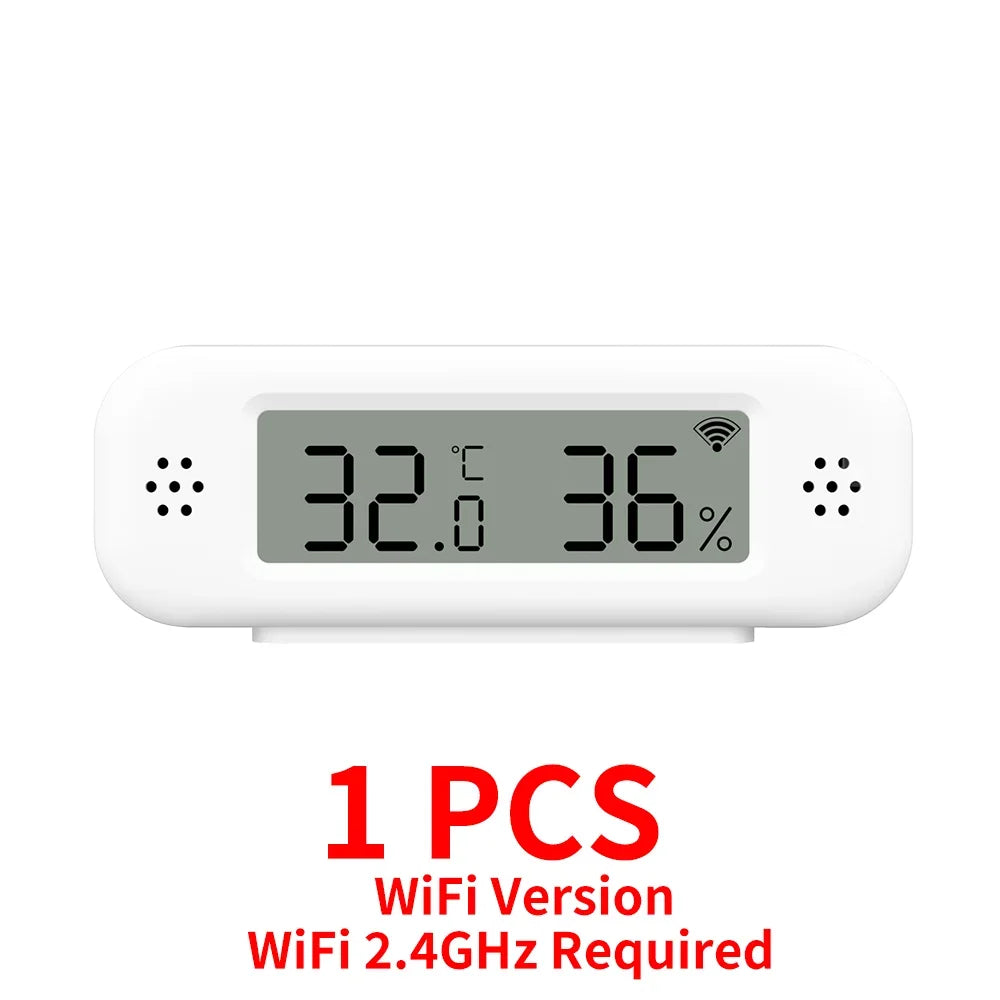 Tuya WiFi Mini Temperature Humidity For Smart Home Thermometer Hygrometer APP Remote Alarm Work with Google Home Yandex Alexa