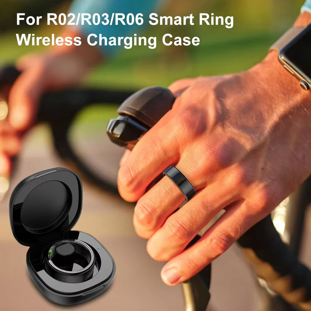 For XIAOMI R02 Smart Ring Charging Case 200mAh Wireless Charger Box Replacement Charger Dock Station for JR02 R03 R06 Smart Ring