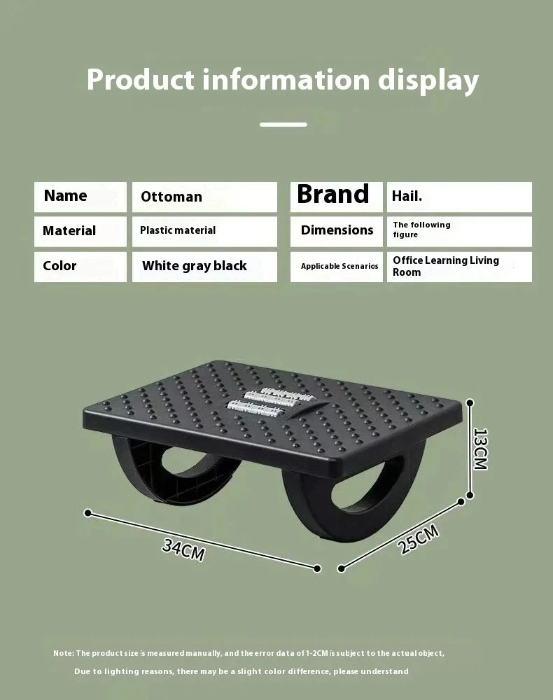 Premium version Portability Foot Rest Under Desk Footrest Ergonomic Foot Stool With Massage Rollers Foot Rest For Home Office