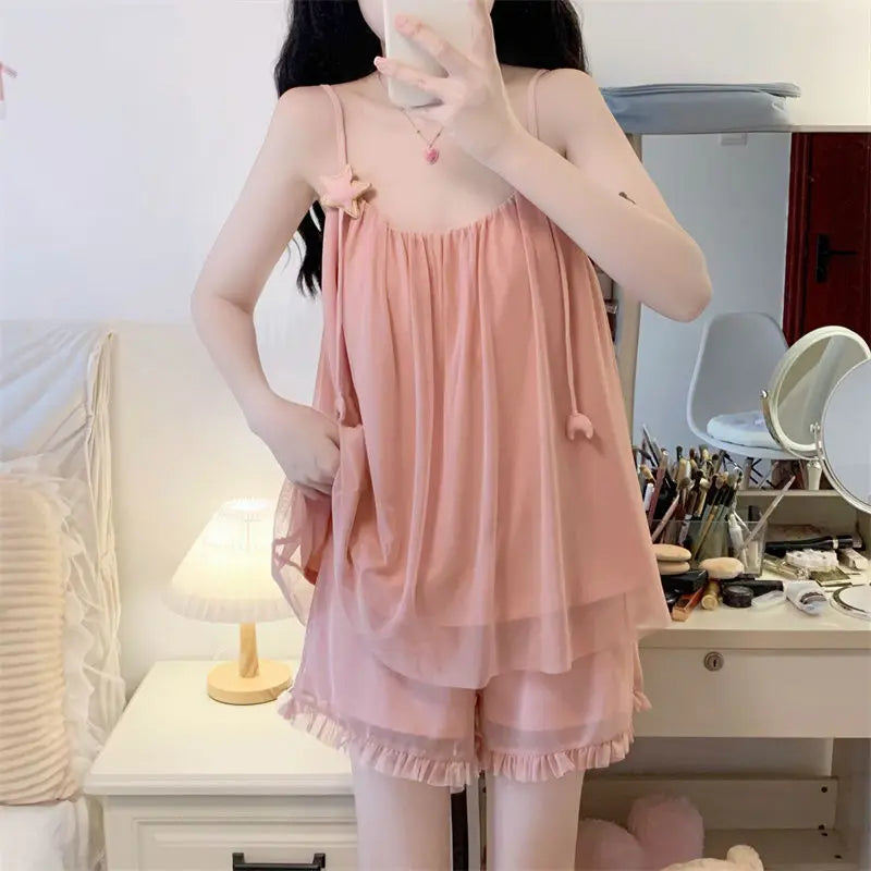 Mesh Sleepwear Women Pajamas