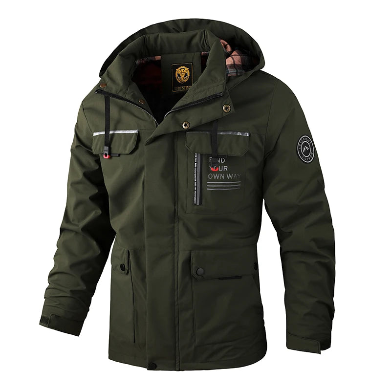 Men Outdoor Jacket Spring Autumn New Windbreaker Hooded Coat Men Brand Outwear Clothing Fashion Waterproof Casual Jacket Men