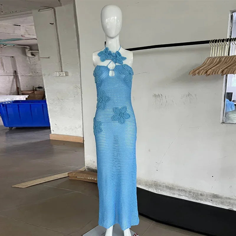 vacation halter summer dress 2025