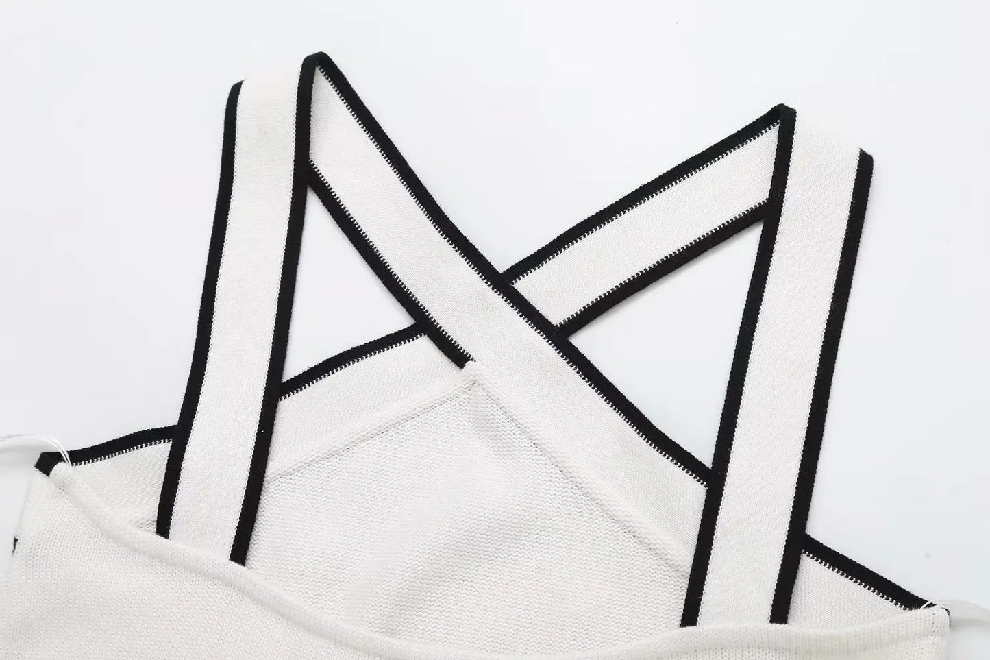 TRAF Black Knit Tank Top Female Off Shoulder Crop Tops For Women Backless Sleeveless Top Woman Streetwear Sexy Summer Tops