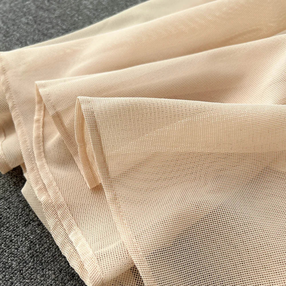 Autumn White/Beige Beading Embroidered Long Dress For Women Elegant O-Neck Puff Sleeve High Waist Elegant Party Robe New Fashion