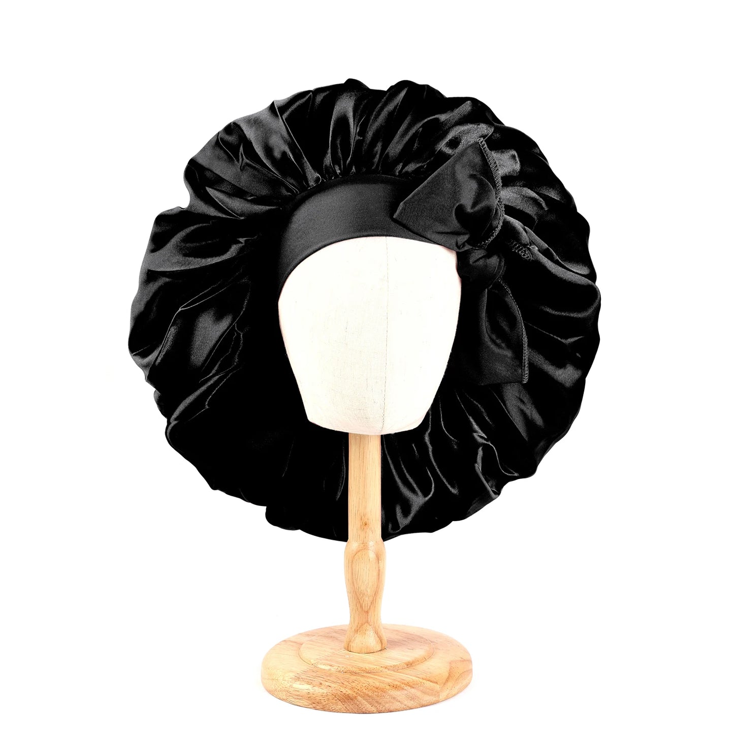 Jumbo Satin Bonnet Hair Bonnet For Sleeping, Reusable Adjusting Hair Care Wrap Cap Sleep Caps For Women