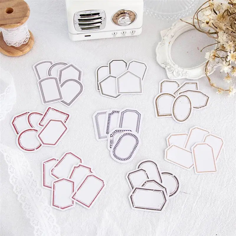 1sets Retro Plant English PET Deco Stickers Plant Flower Leaf Transparent Bullet Journaling Accessories Aesthetic Stickers