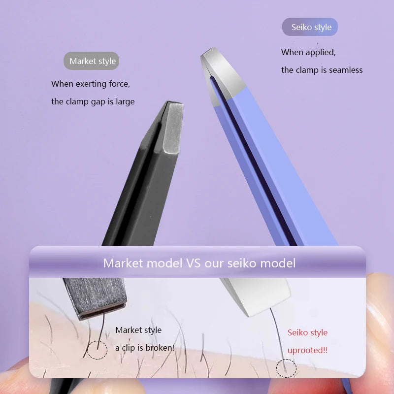 4Pcs Eyebrow Hair Removal Tweezers Stainless Steel Eyelash Clip Professional Lash Tweezer Set Eyebrow Forceps Tip Makeup Tools