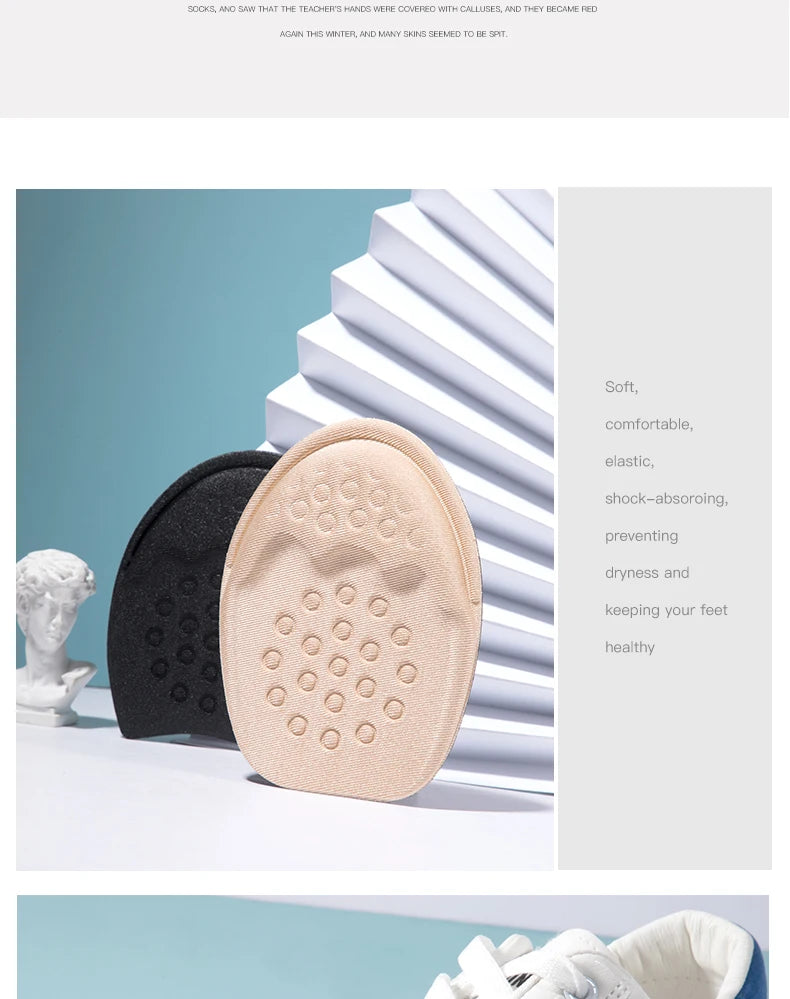 Half Insoles for Shoes Inserts Forefoot Insert Non-slip Sole Cushion Reduce Shoe Size Filler High Heels Pain Relief Shoe Pads