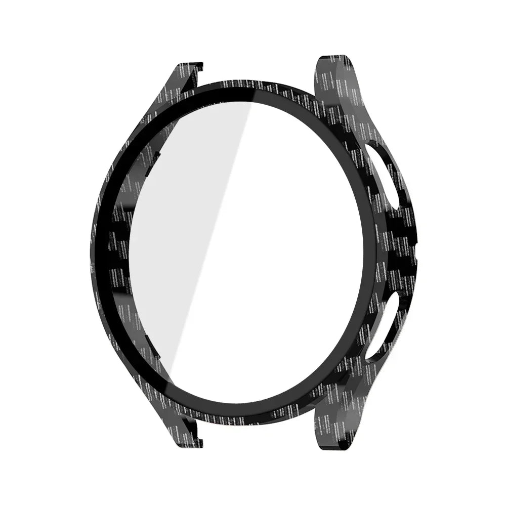 Glass+Matte Watch Cover for Samsung Galaxy Watch 4 Case 44mm 40mm,All Around Coverage Protective Bumpers for Galaxy Watch 5/4