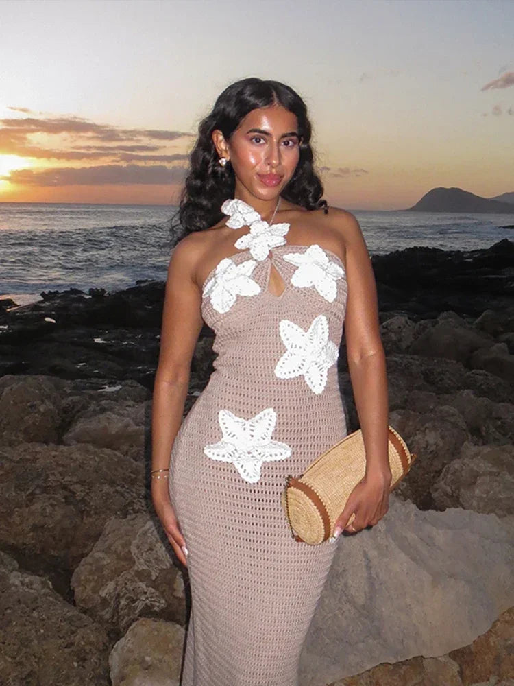 vacation halter summer dress 2025