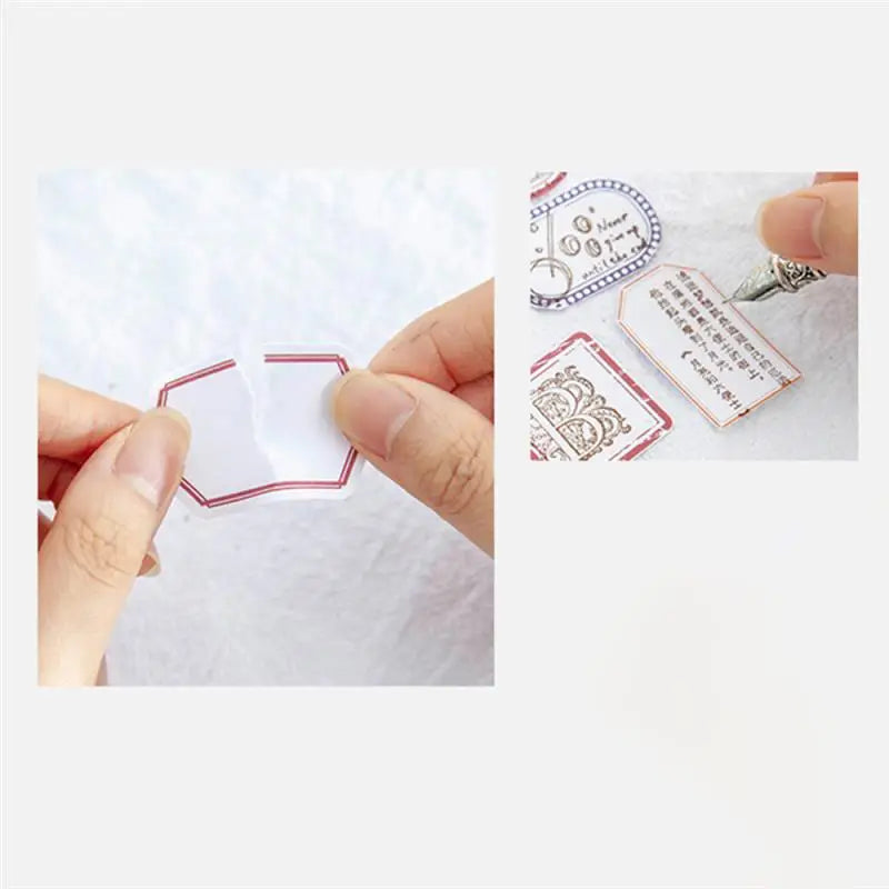 1sets Retro Plant English PET Deco Stickers Plant Flower Leaf Transparent Bullet Journaling Accessories Aesthetic Stickers