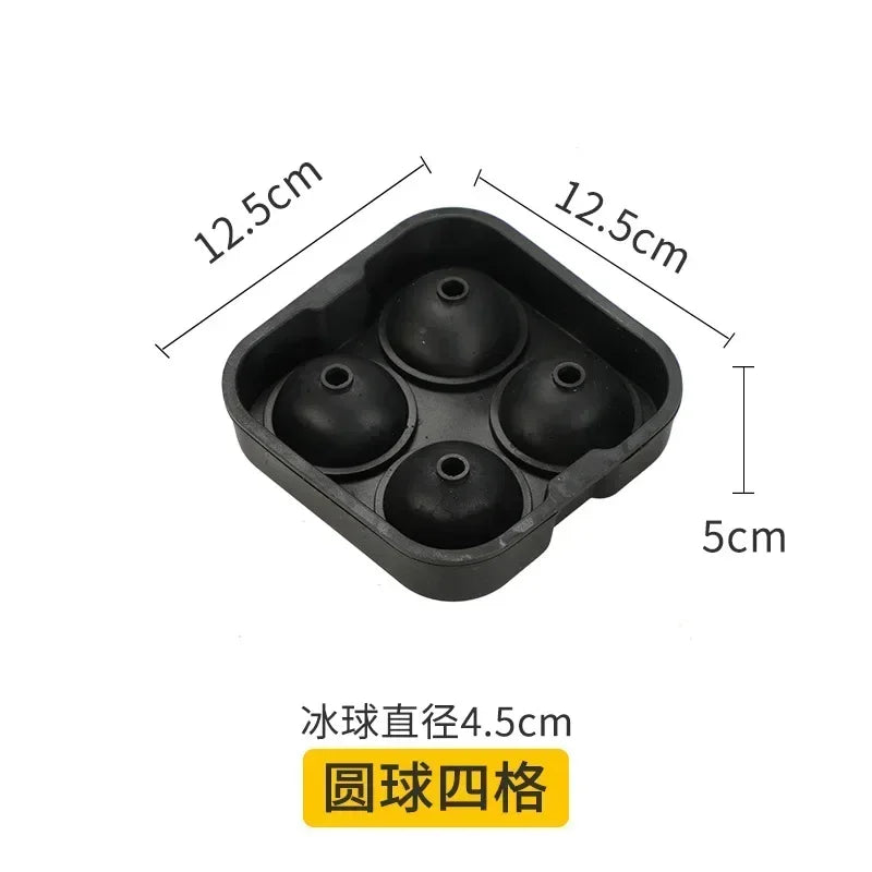 Ice Cube Tray Mold Food Grade Silicone Ice Hockey Mold DIY Whiskey Bar Ice Ball Making Mould Kitchen Gadgets IceCream Mold