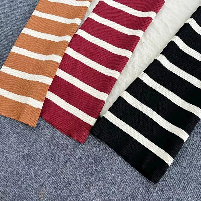 Summer Stripe Elastic Bodycon Strap Dress Sexy Beach Sundress Women Casual Slim Pencil Vestidos Maxi Long Dress