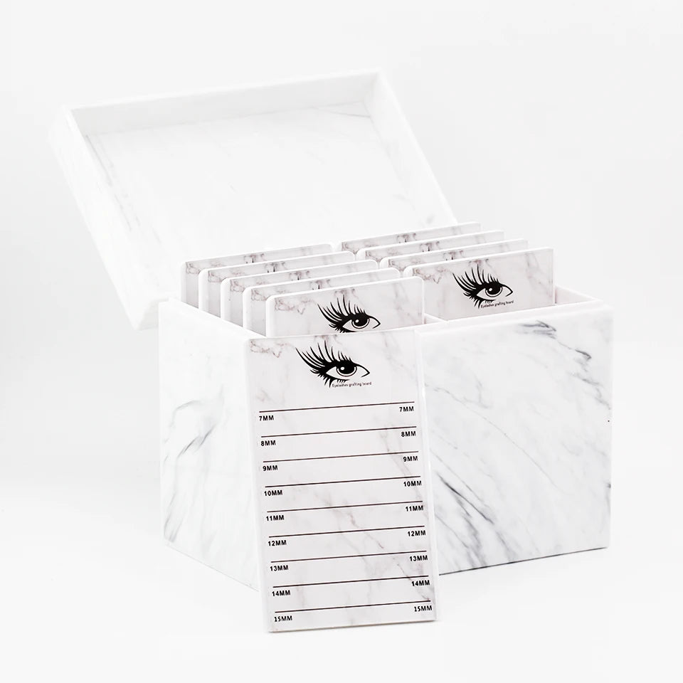 Eyelash Extensions Acrylic Lash Holder Eyelashes Pallet Storage Box Large Eye Lash Tile Dust-proof Cover Beauty Makeup Tools