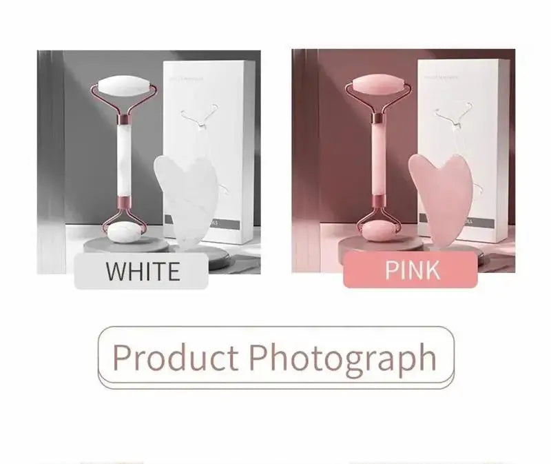 Face And Neck Massager Resin Roller Beauty Scraping Double-ended Massage Stick To Unblock And Relax Non-rose Crystal Jade