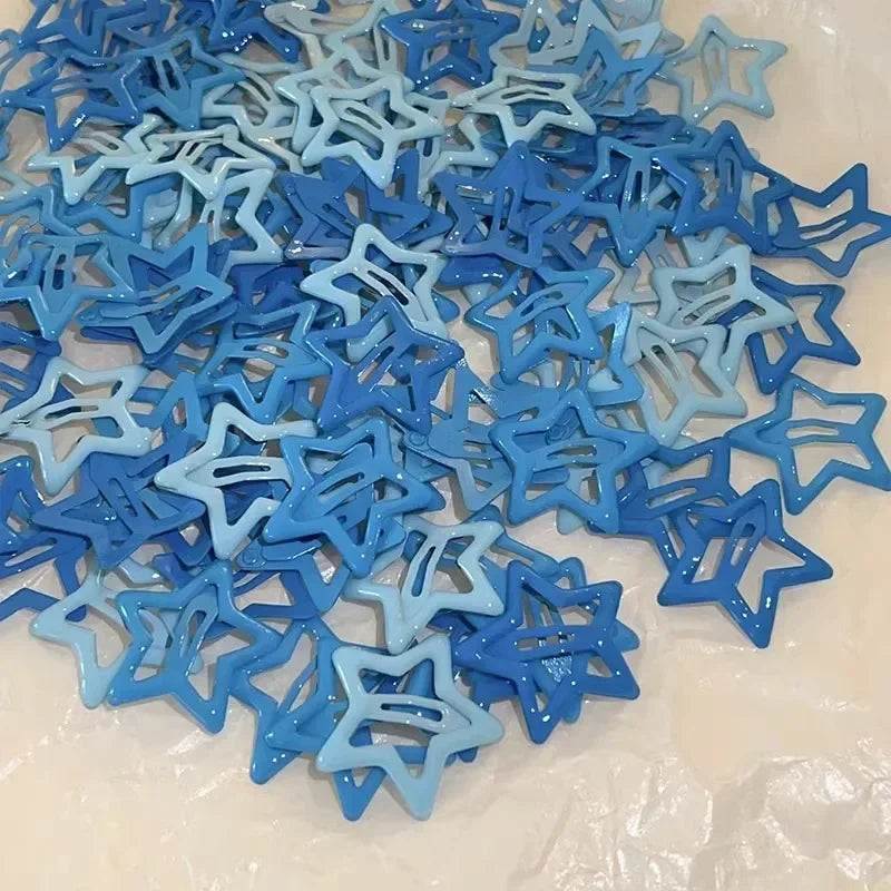 Y2K Star Hairpins Girls Versatile Coloful Sweet Cool Hairclip Women Cute Bright BB Clips Multicolored Headwear Hair Accessories