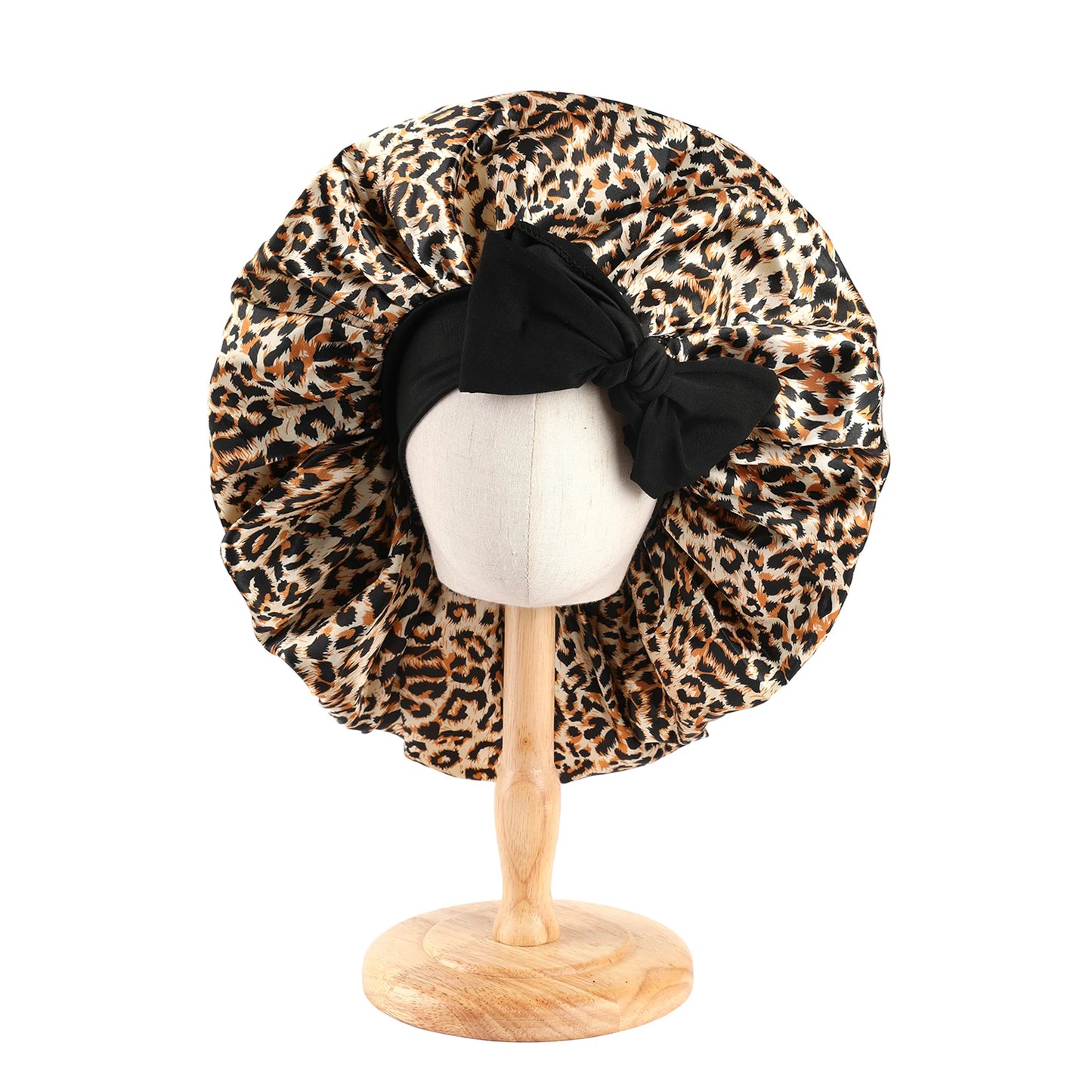Jumbo Satin Bonnet Hair Bonnet For Sleeping, Reusable Adjusting Hair Care Wrap Cap Sleep Caps For Women