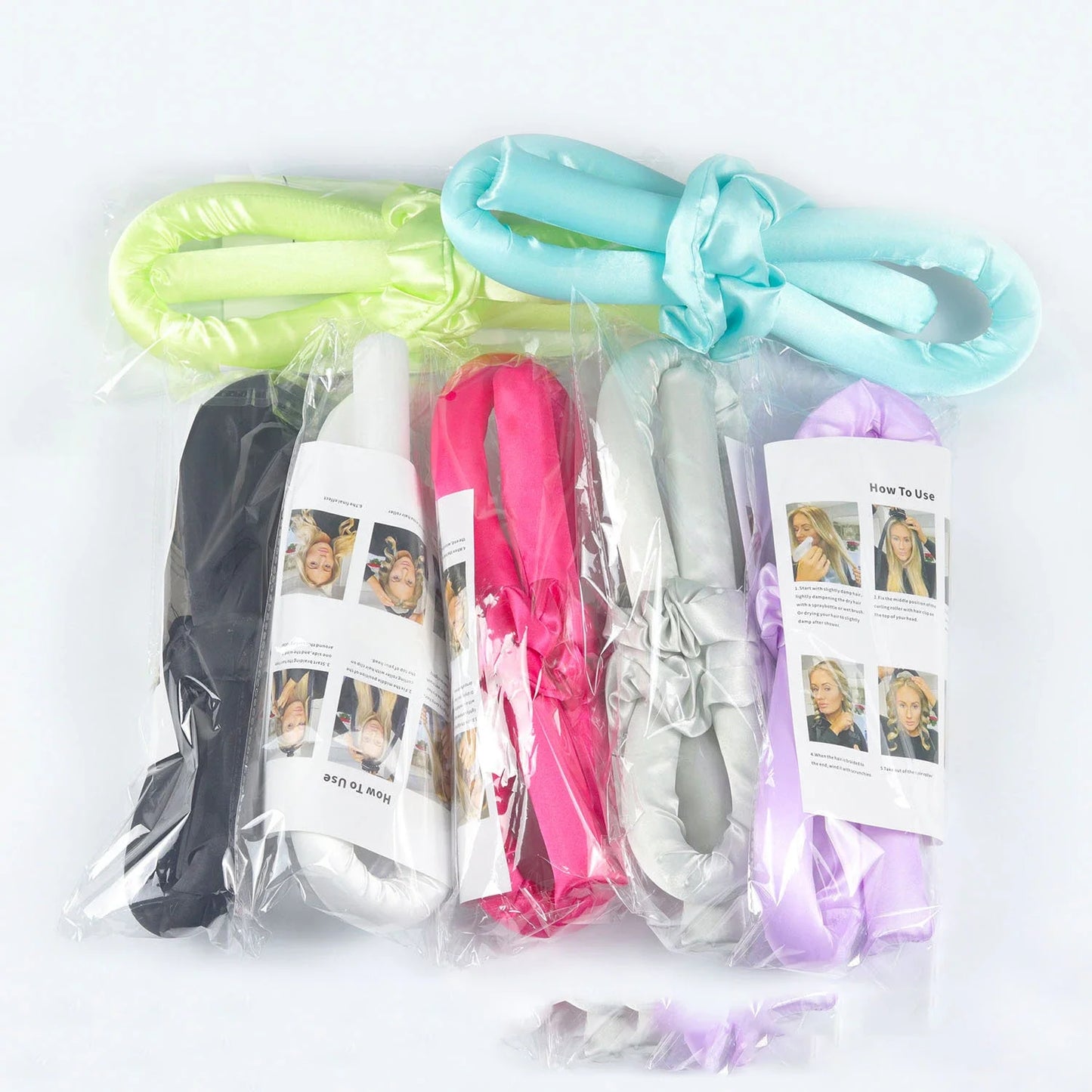 Heatless Hair Curler Curly Hair No Heat Curly Hair Products Satin Silk Headband Overnight Hair Styling Tools boucleur cheveux