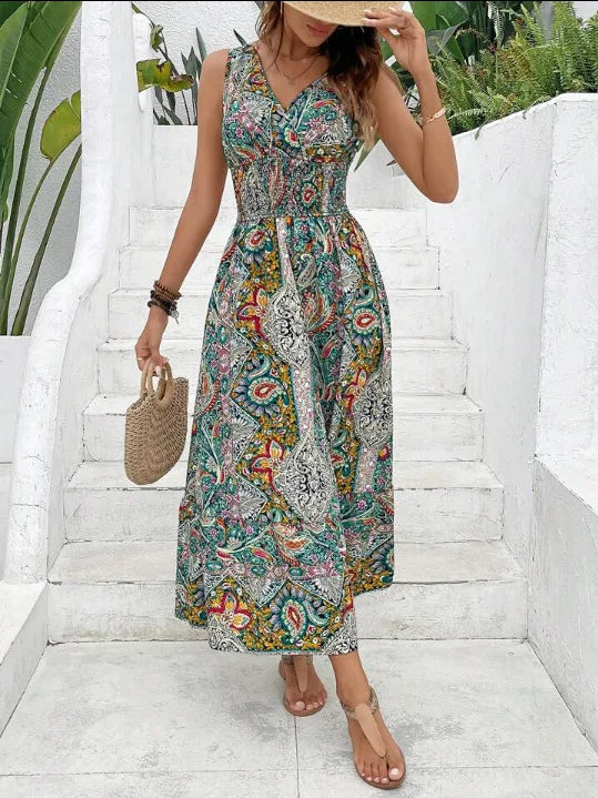 Summer Dress Bohemian High Waist Long Dress