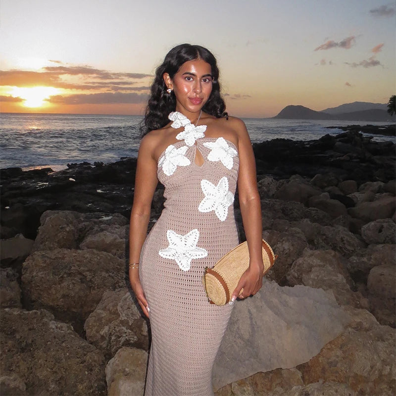 vacation halter summer dress 2025