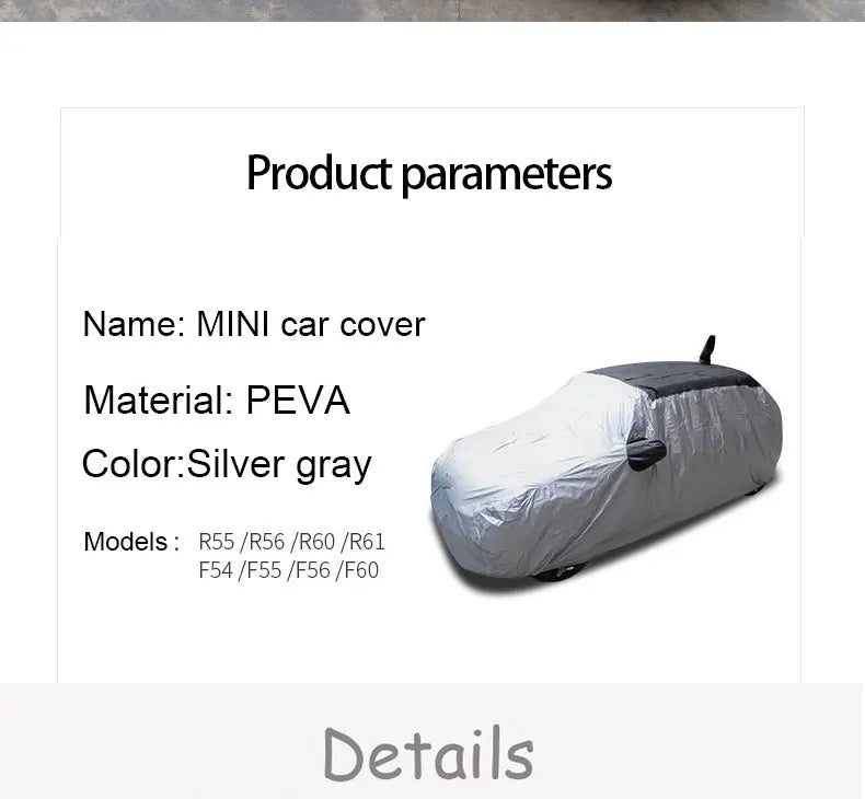 Car Cover Outdoor Auto Case Sun Snow Dust Resistant Protection Cover For MINI CooperS COUNTRYMAN F54 F55 F56 R60 R56 Accessories