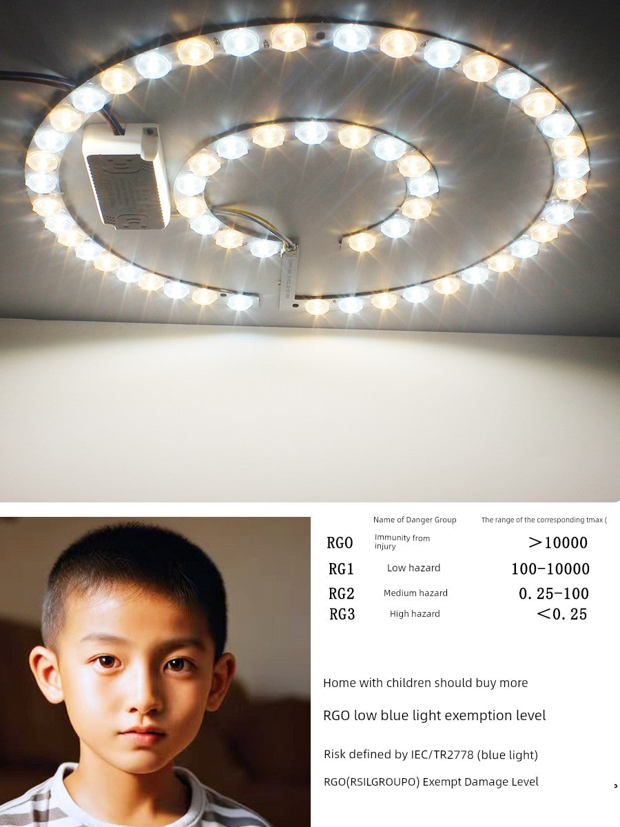 Ceiling Lamp LED Light Wick Replacement Refill Lamp Beads the Lamp Disc Lens Living Room Variable Light with Three Colors Light Bar Ceiling Fan Lights Light Source