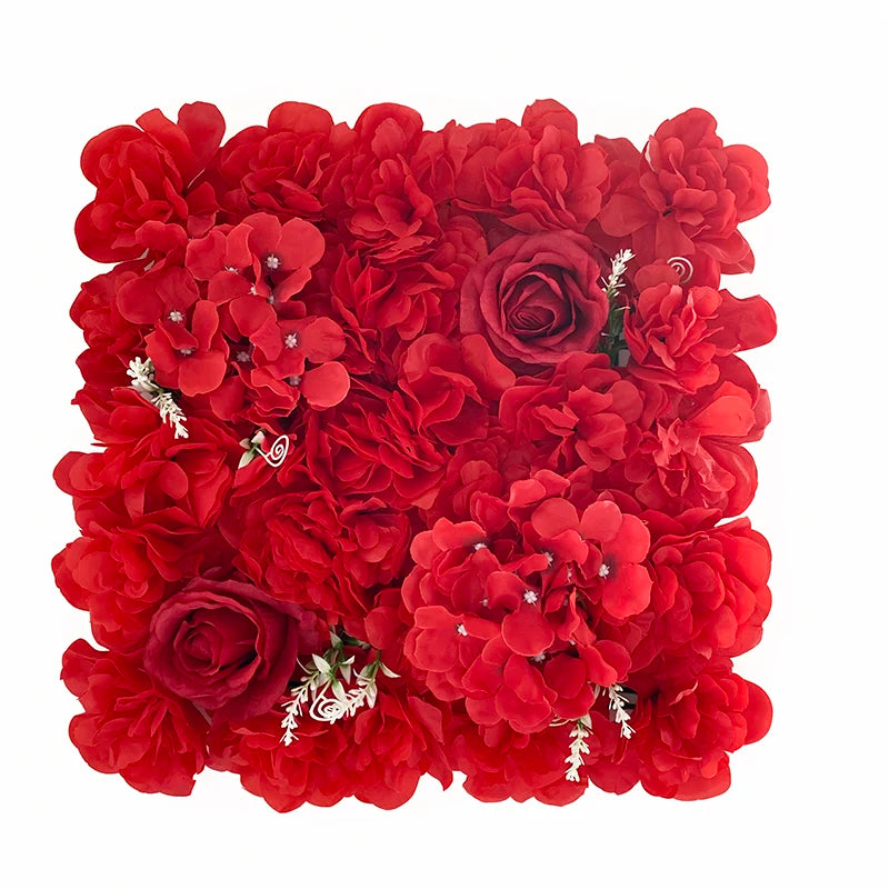 Artificial Rose Flower Wall Panels with Hydrangea Peony for Baby Shower Background Home Party Activities Or Wedding Decoration
