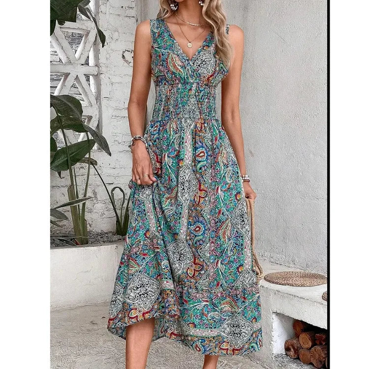 Summer Dress Bohemian High Waist Long Dress